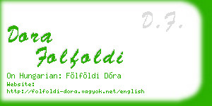 dora folfoldi business card