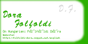 dora folfoldi business card